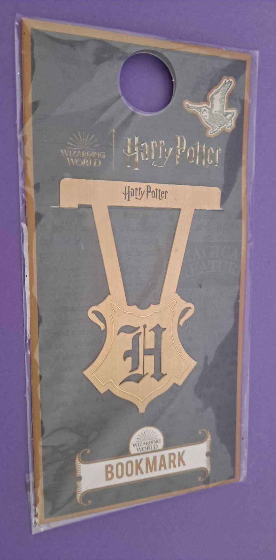 Harry Potter złota zakładka do książek NOWA FOLIA