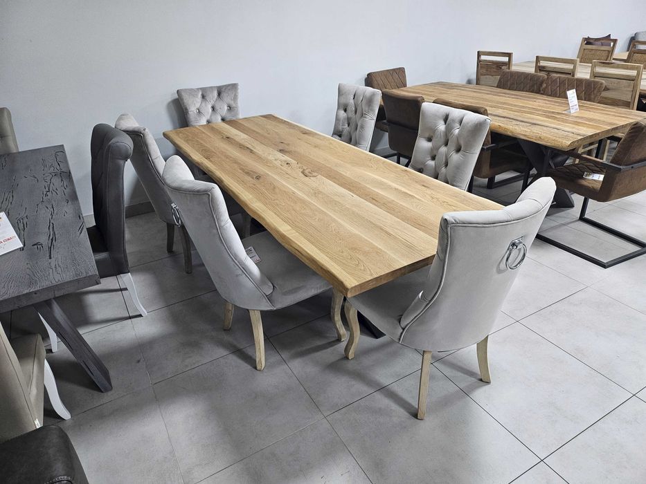 Stół duży dębowy na pająku