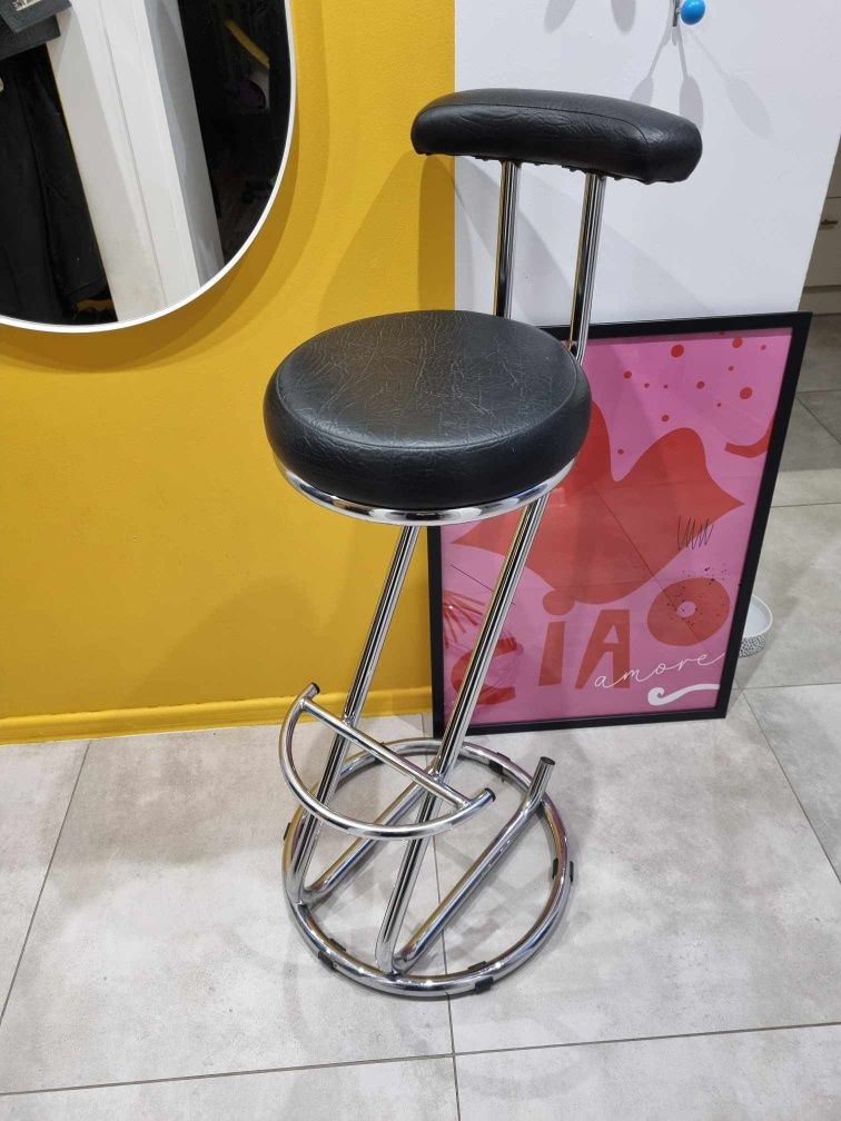 Modernistyczny hoker, krzesło, bauhaus, skóra