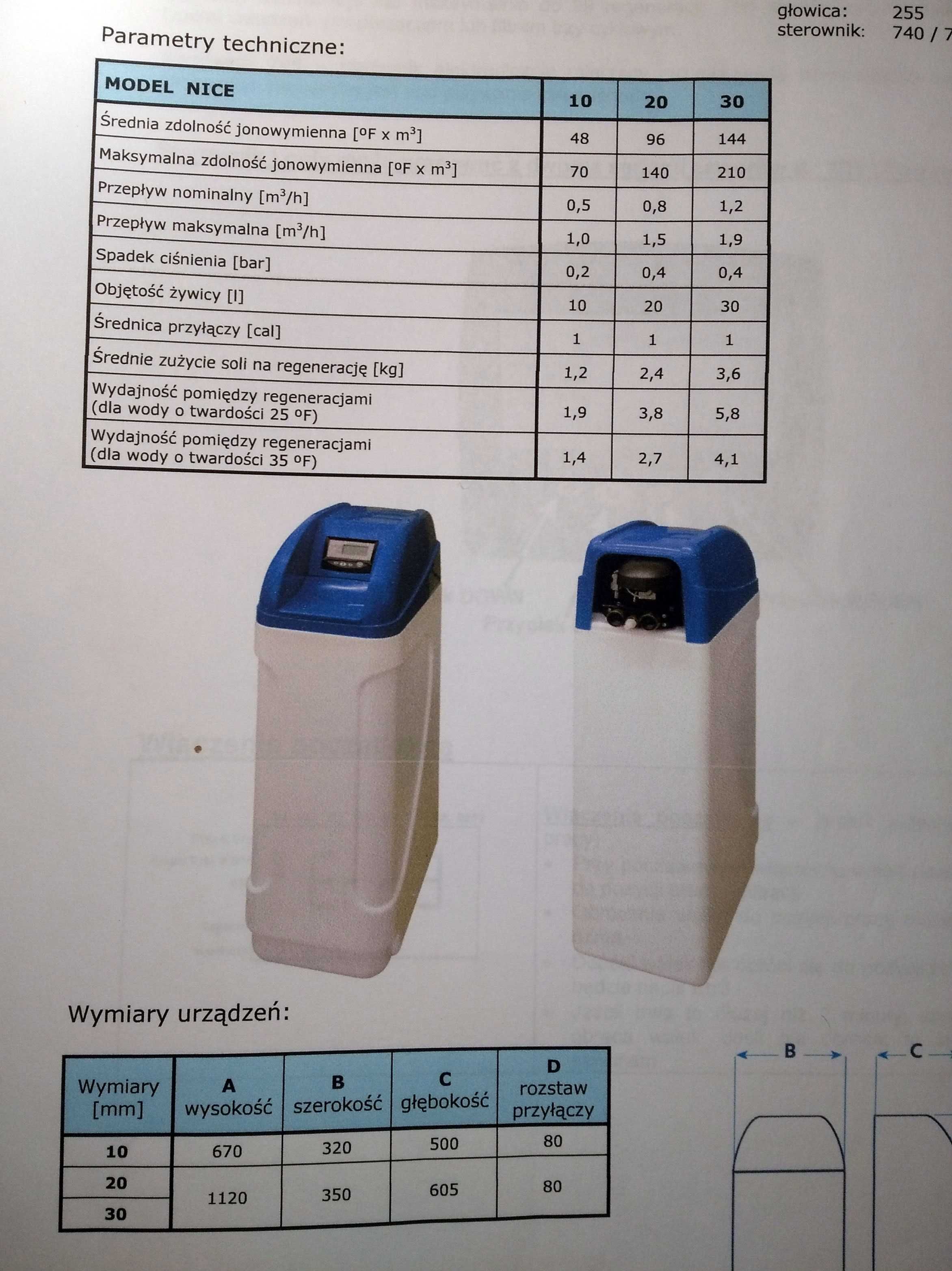 PENTAIR 20/760 sprawny kompaktowy zmiękczacz wody made in USA