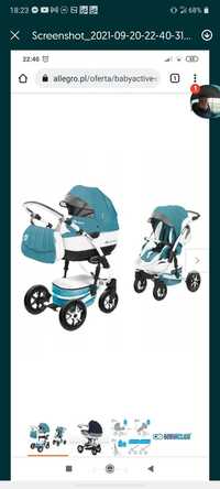 Wózek babyactive shell eco 3w1