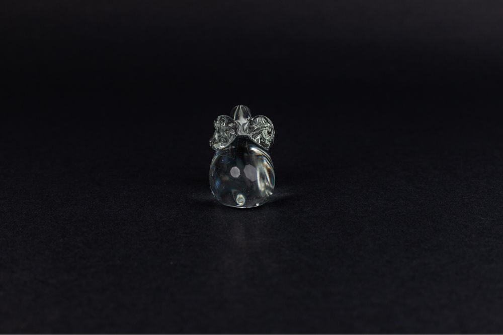 Figurka szkło kryształowe zajączek myszka vintage