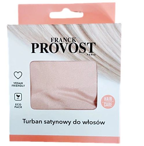 Turban satynowy do włosów Franck Provost miękki delikatny