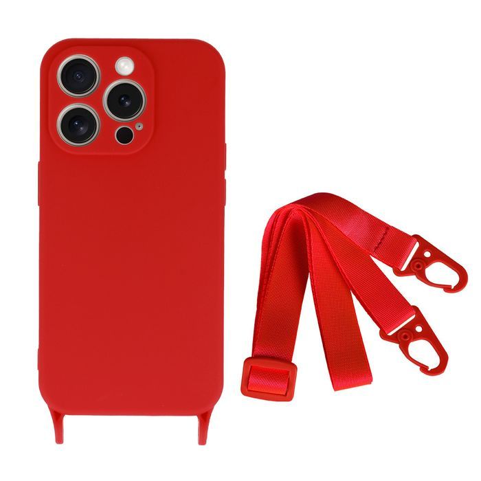Strap Silicone Case Do Iphone 12 Pro Wzór 2 Czerwony