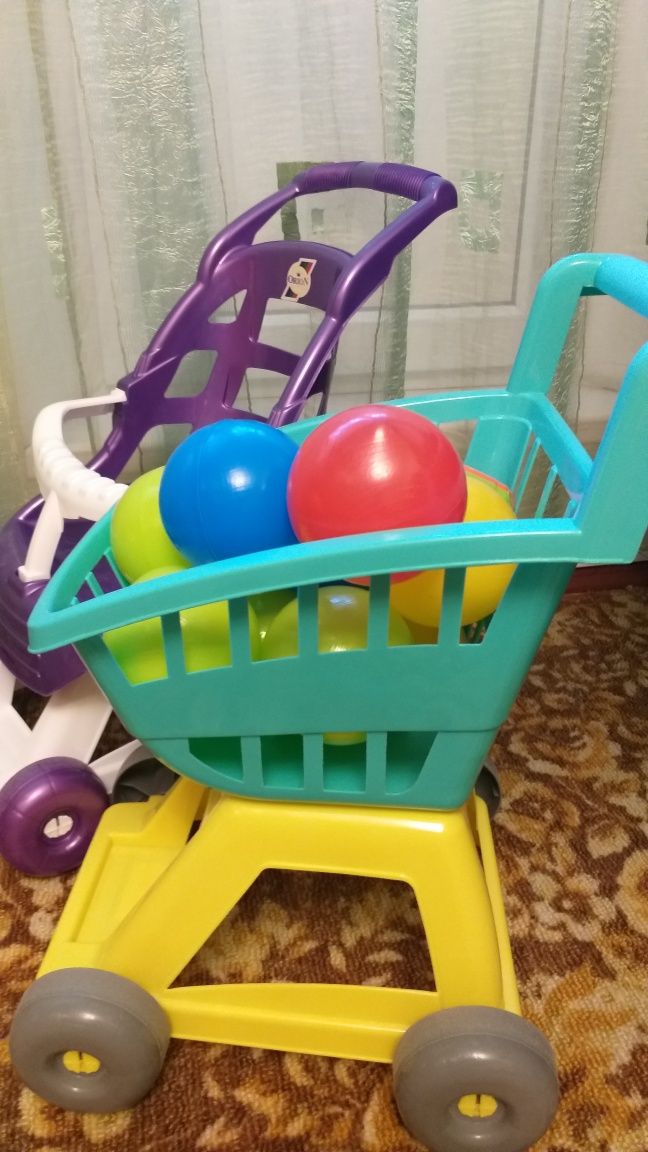 Детская тележка для игрушек