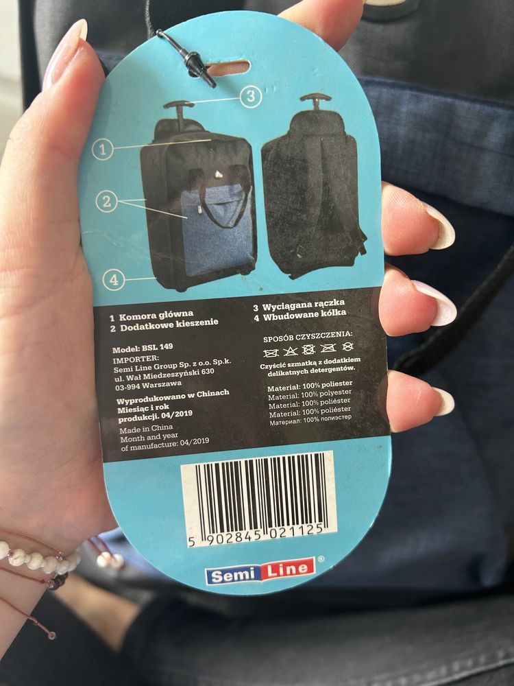 Torba podrozna na kolkach plecak raczka nowy