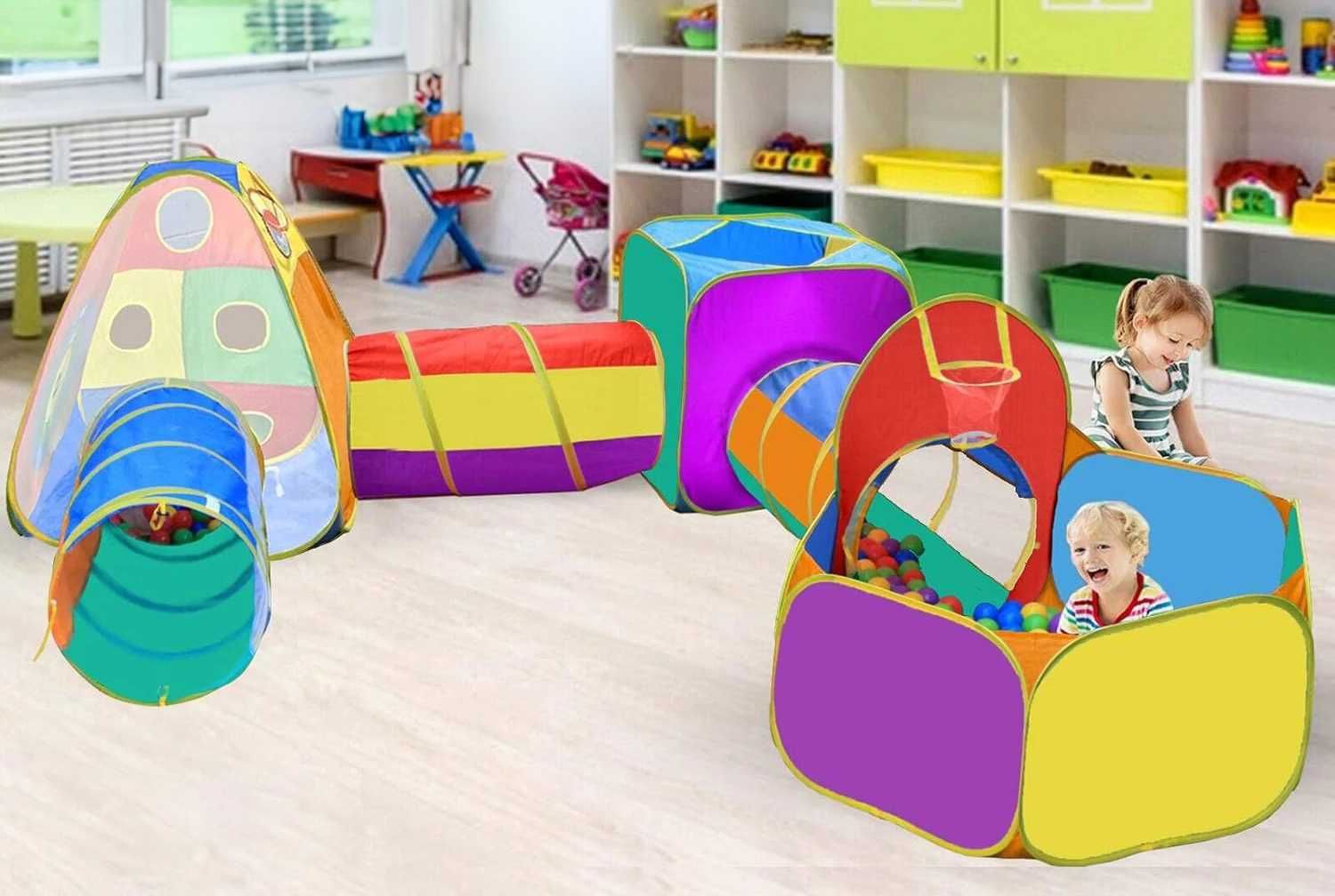 Namiot dla dzieciz tunelami 6w1 plac zabaw, suchy basen