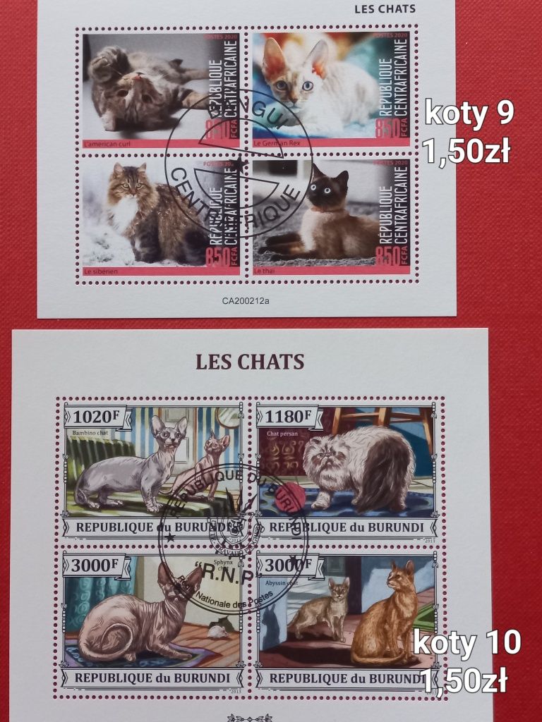 Znaczki pocztowe- fauna/koty 2