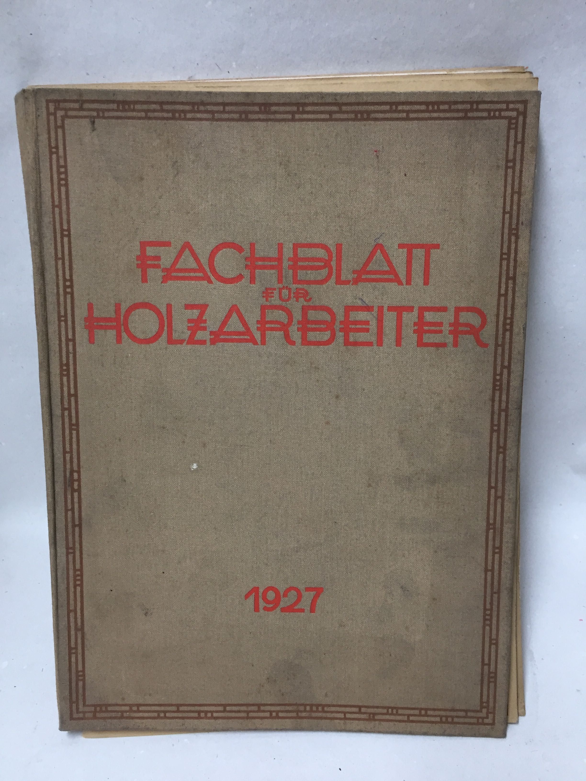 Czasopismo niemiecki 1927 fachblatt fur holzarbeiter zabytek unikat