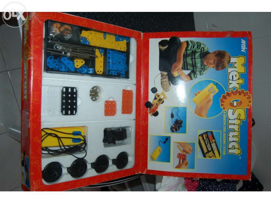 ANTIGO colecao Jogo MEK_struct lego metal carro telecomandado