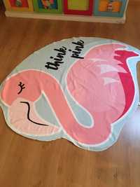 Toalha de praia  de menina flamingo