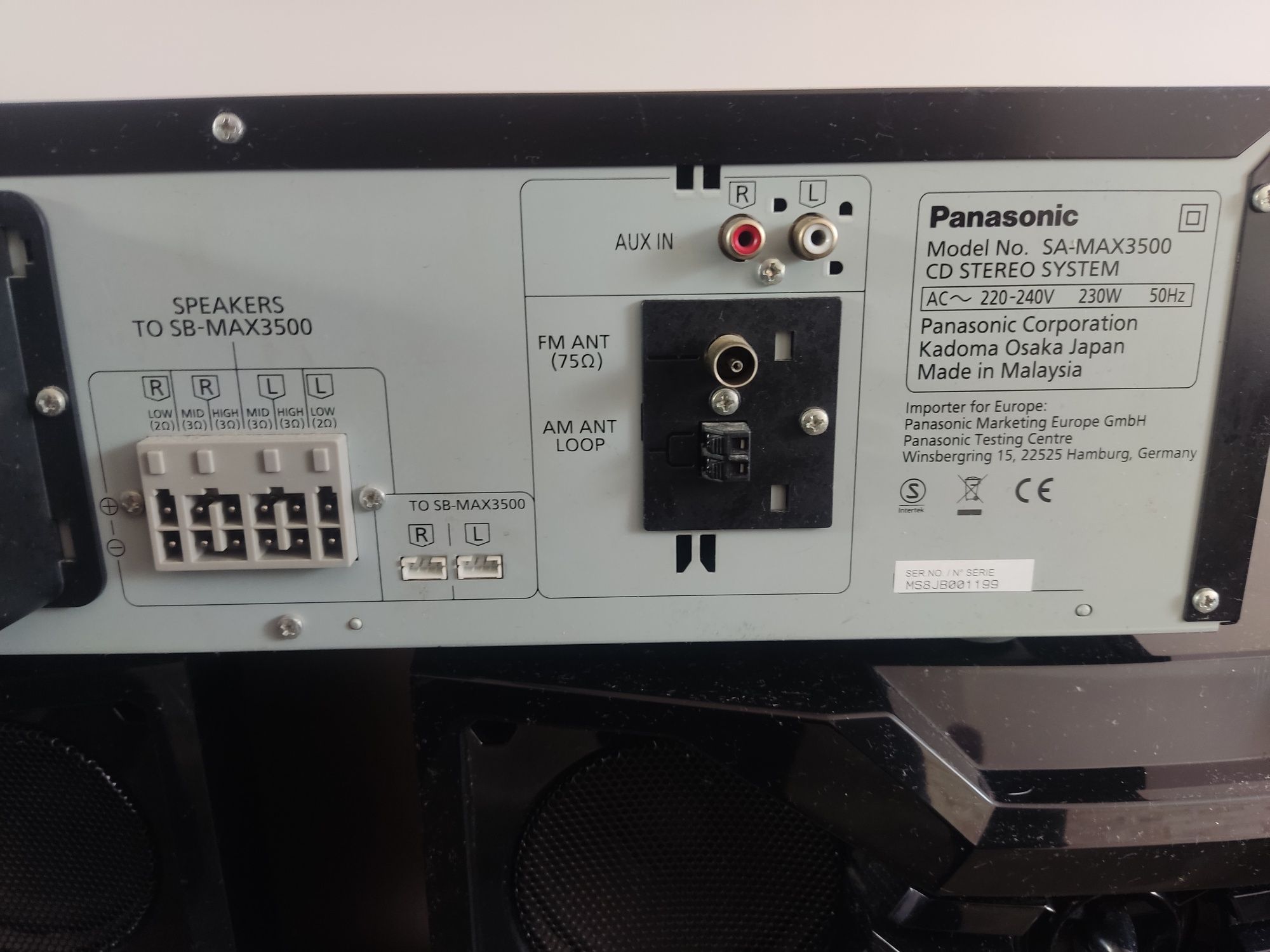 Wieża panasonic SC-MAX3500