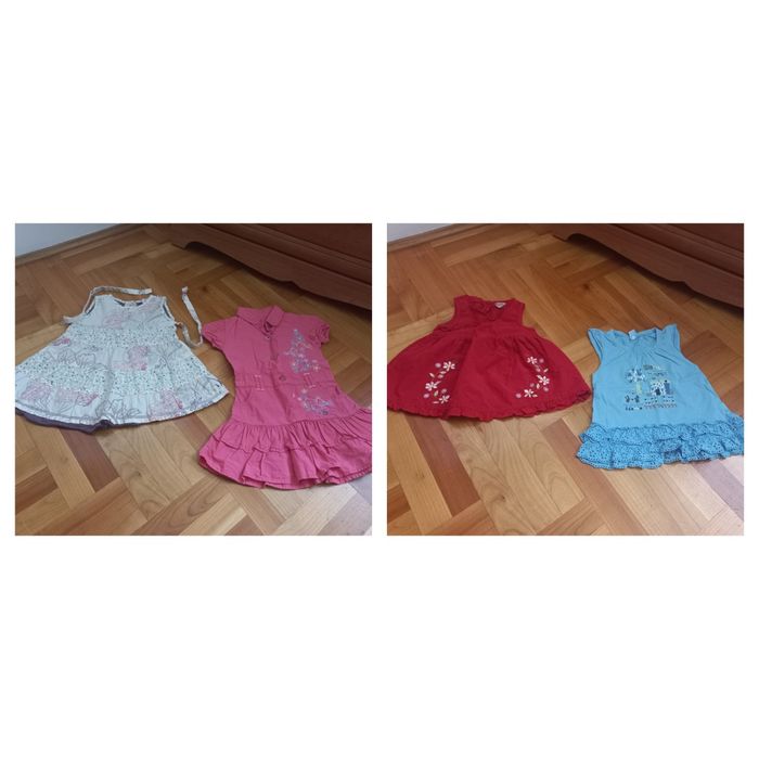 Paka ubrań 74 6-9m-cy dziewczynka wiosna-lato 36szt 2