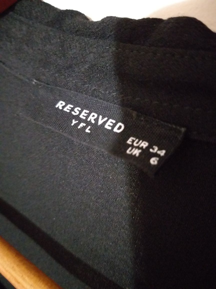 Czarna bluzka z koronką Reserved 34 XS