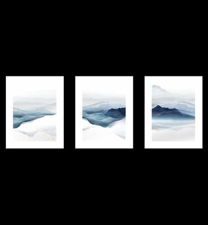 Biało-Niebieskie Plakaty, Minimalistyczne Góry