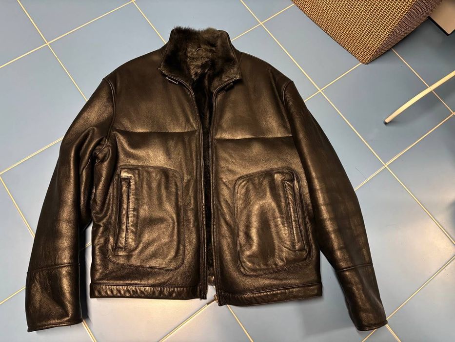 Куртка з шкіри та хутра Лами XL-XXL