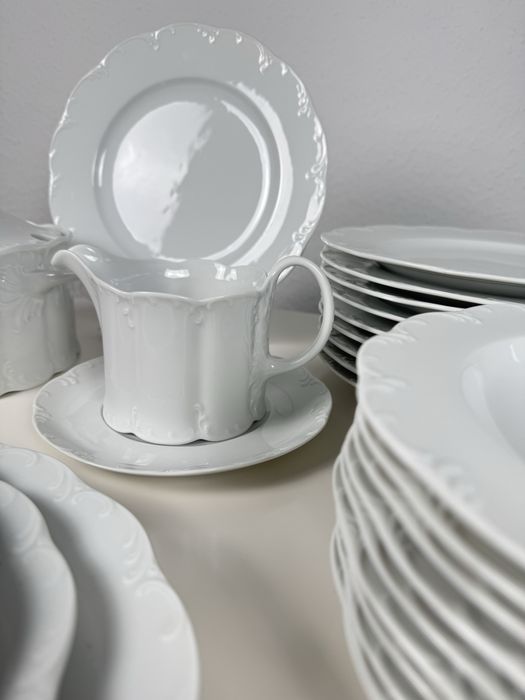 Serwis obiadowy Rosenthal Monbijou na 12 osób Biały