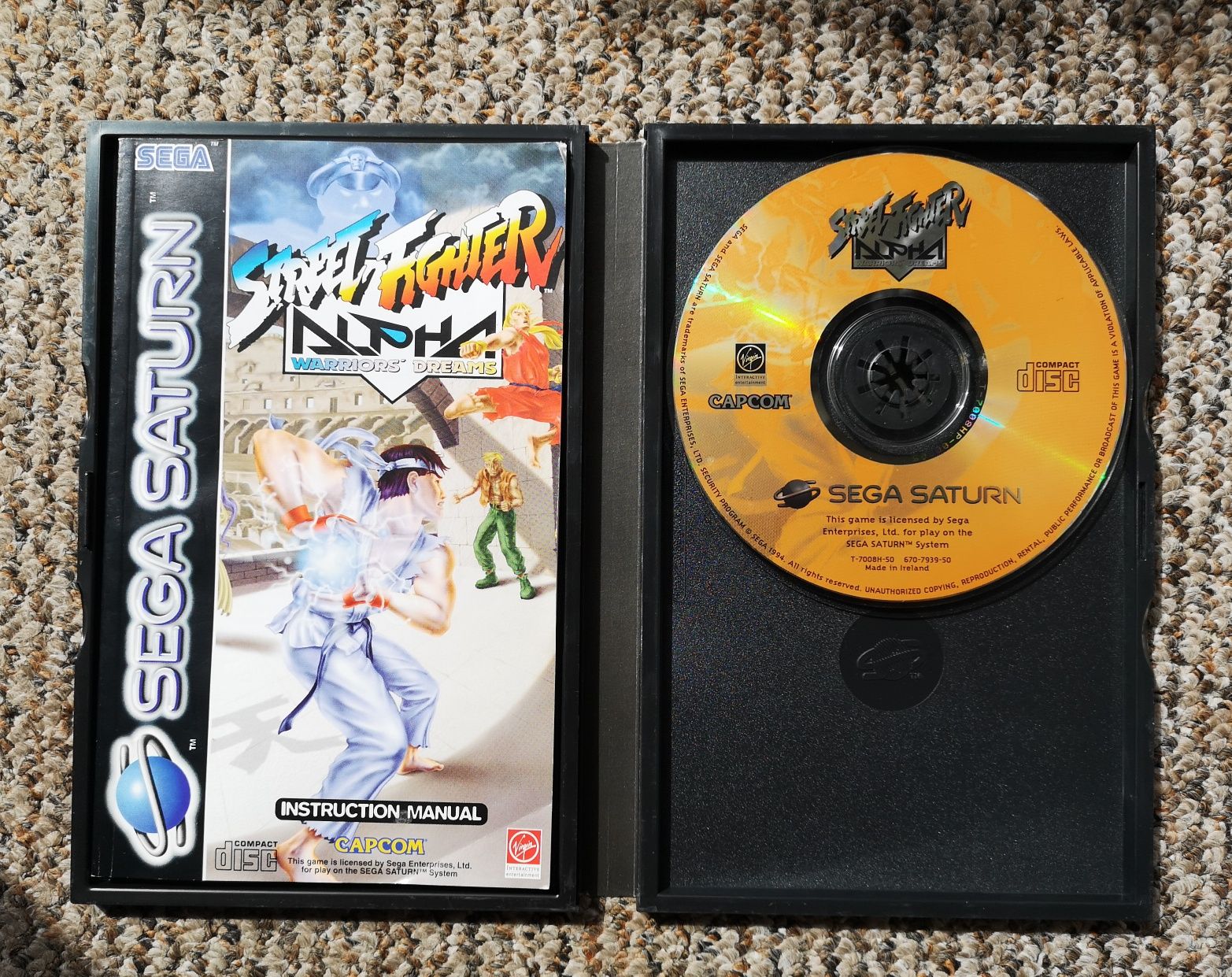 Sega Saturn gra Street Fighter Alpha PAL angielski bez rys