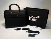 MONT BLANC Skorzana męska torba aktówka skóra, Niemcy 1977