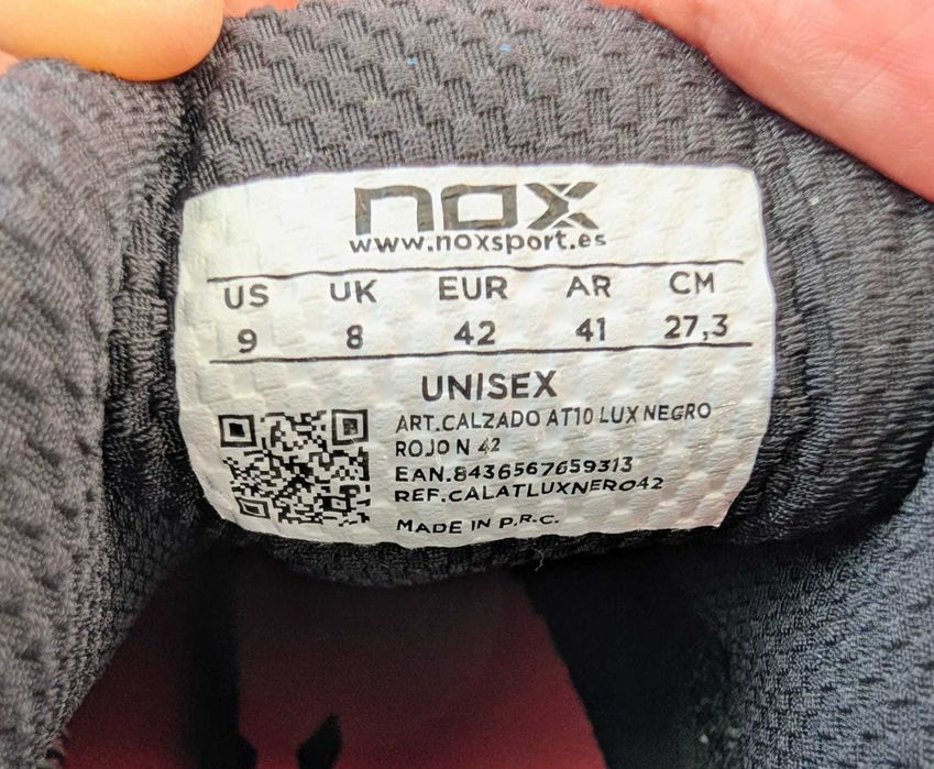 Sapatilhas Padel Nox AT10 Calatluxnero