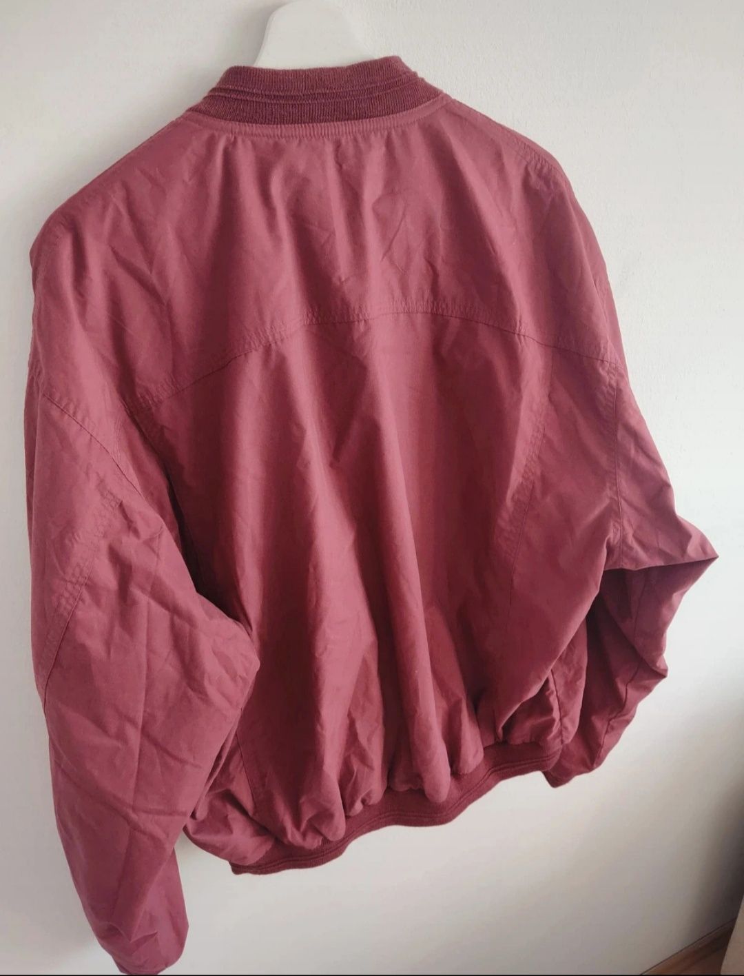 Kurtka męska bomberka L różowa vintage retro oversize boxy szwedka