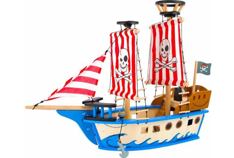 Brinquedo de madeira - Barco Pirata