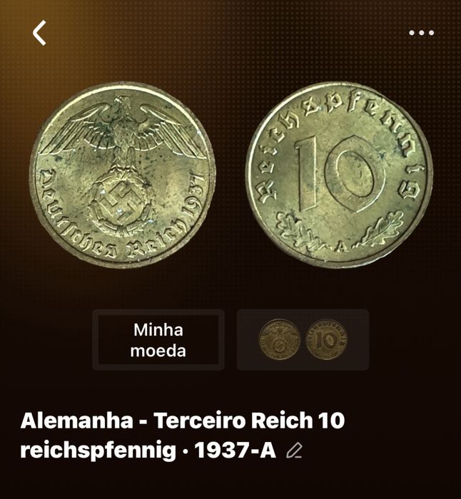 Moedas Alemãs do terceiro Reich