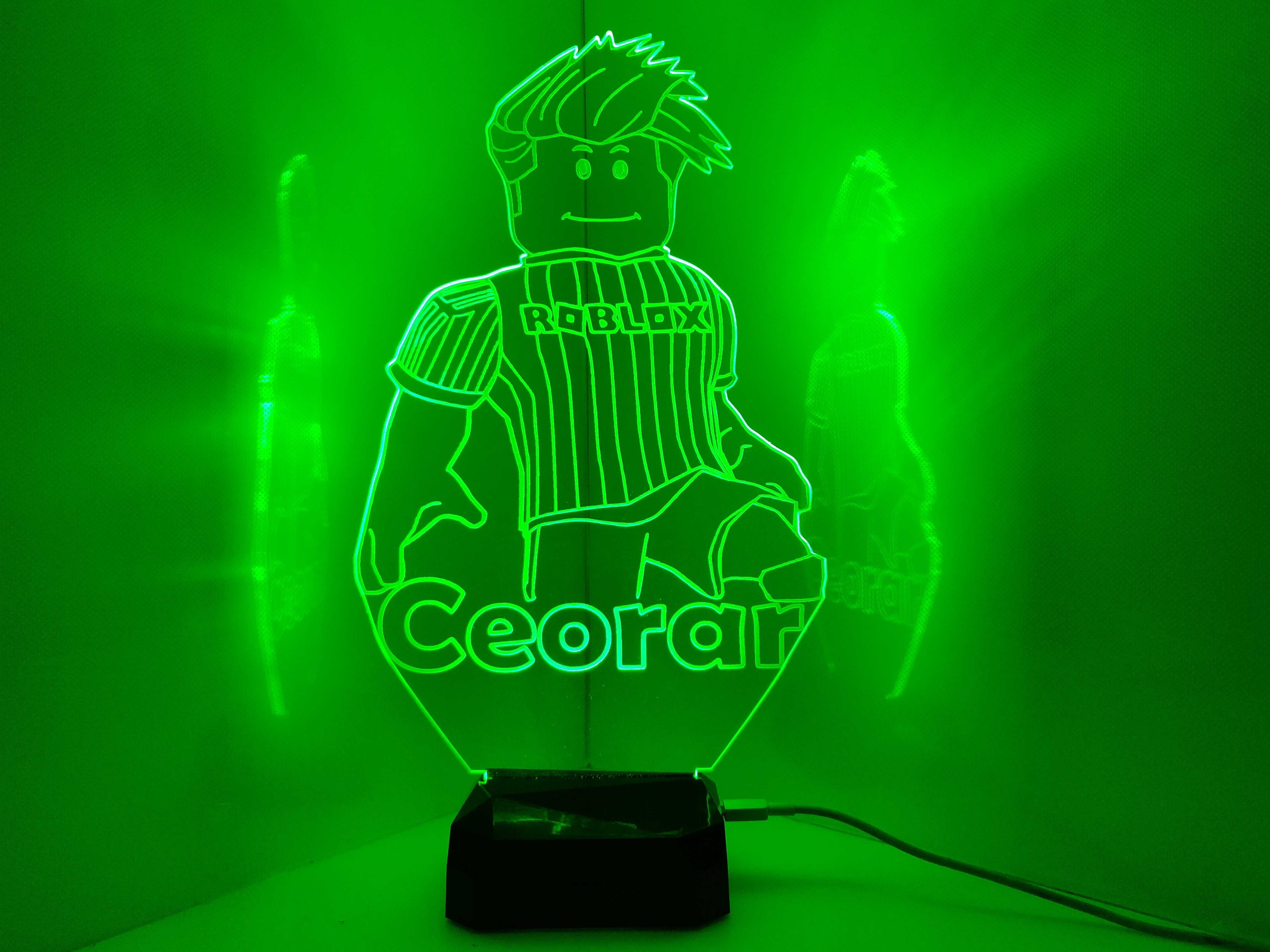 ROBLOX lampka nocna LED na pilota, prezent DLA DZIECKA z dedykacją!