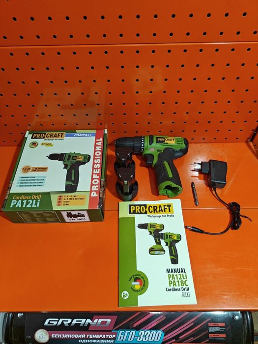 Шуруповерт Procraft PA12Li COMPACT