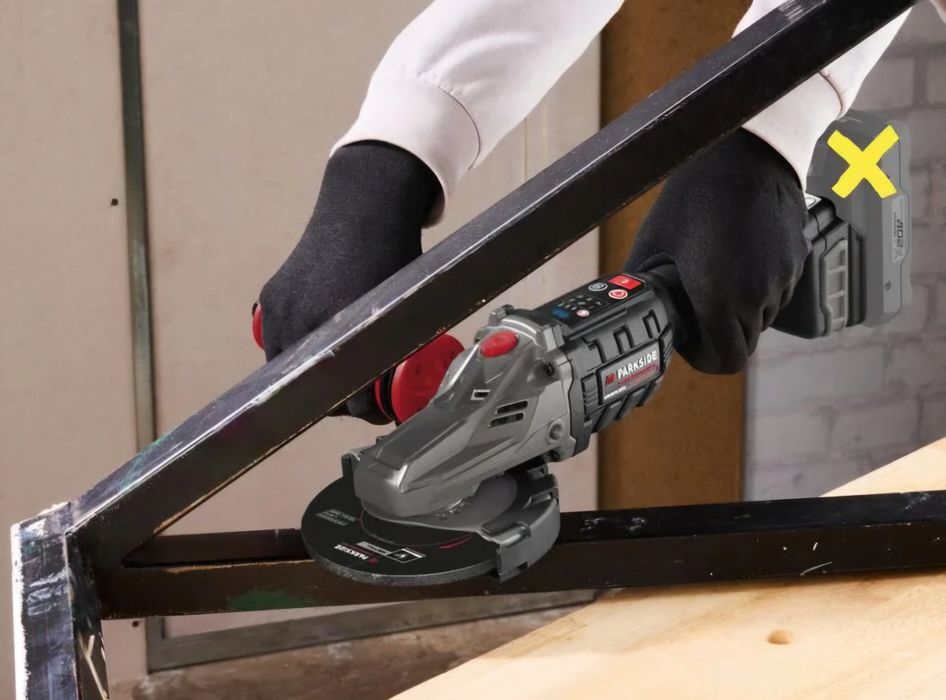 Rebarbadora angular de cabeça plana 20 V parkside performance