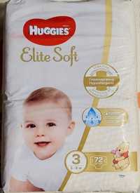 Huggies elite soft 3, 72 шт