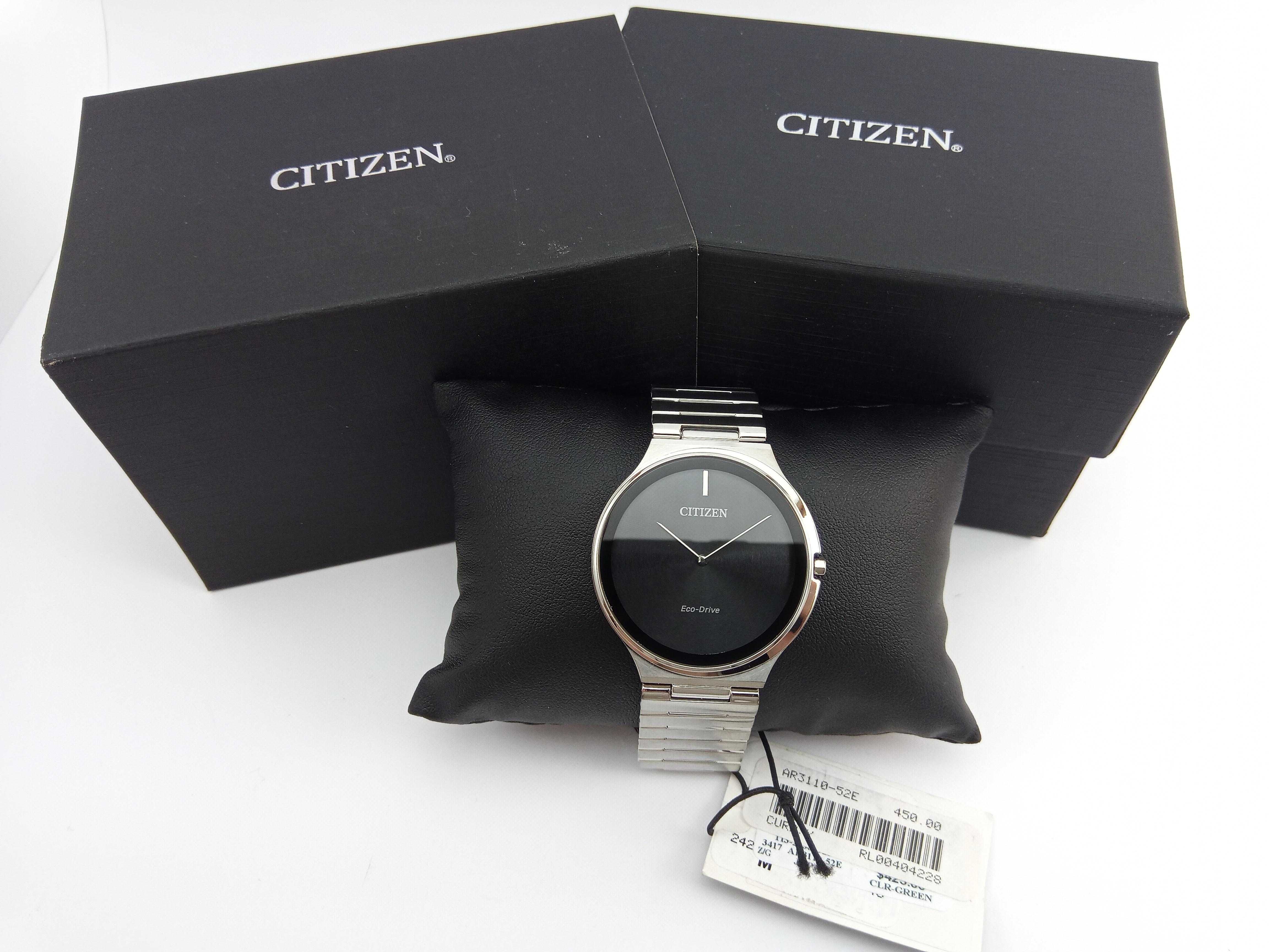 Сверхтонкие японские часы Citizen Eco-Drive AR3110-52E сапфир годинник
