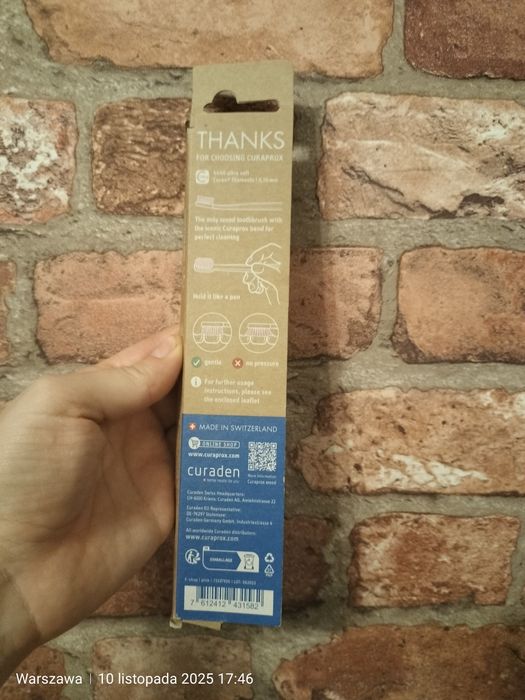 Curaprox szczoteczka do zębów drewniana