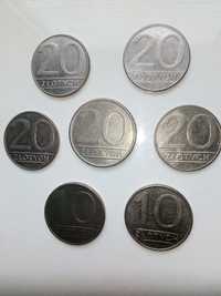 Stare monety 10 zł 20 zł rocznik od 1990 do 1986