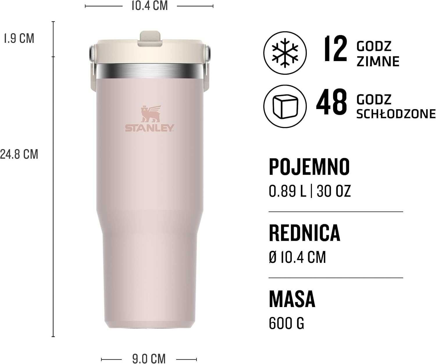 Stanley Iceflow Flip Straw Butelka Na Wodę With Straw 0.89L