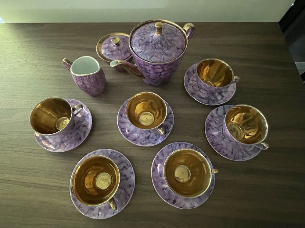 Serwis herbaciany kawowy porcelana Chodzież PRL