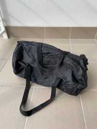 Domyos czarna torba sportowa i ręcznik sportowy