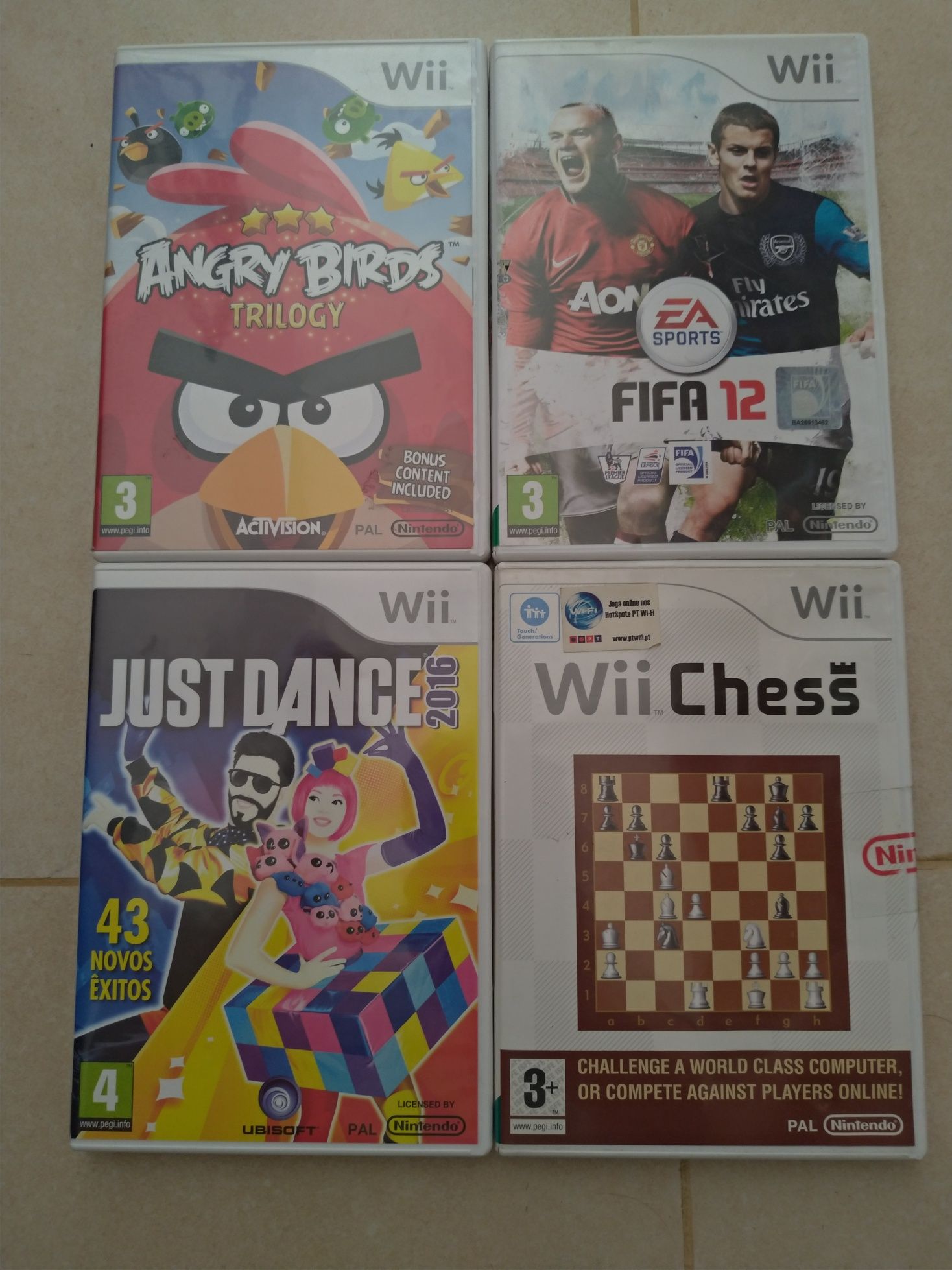 Jogos WIIU: Super Mario 3D World, Super Mario Bros Just Dance 2016 etc