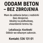 Beton za darmo oddam