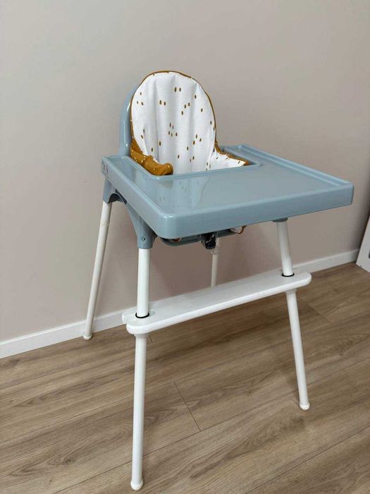 IKEA ANTILOP стільчик для годування + підніжка+подушка з чохлом 3 види