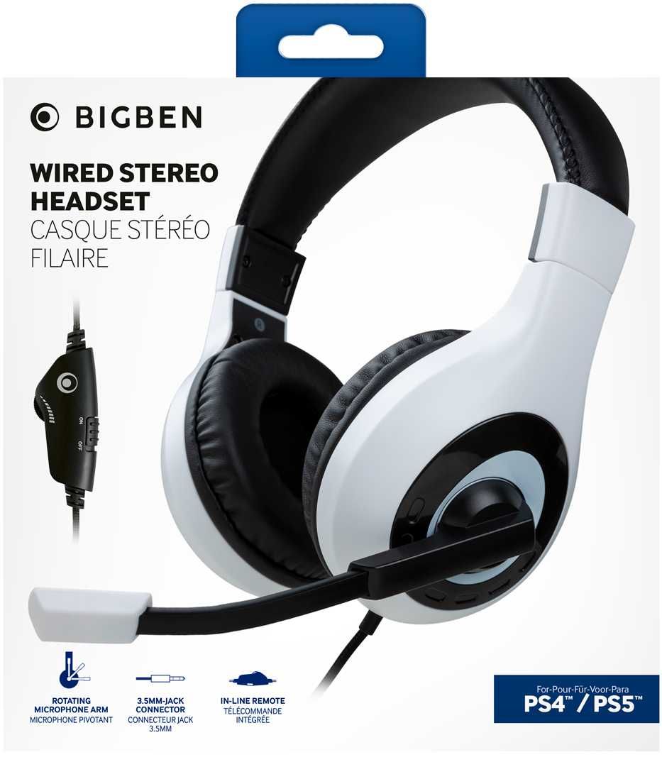 BIG BEN Słuchawki do konsoli PS5 PS4 V.1 - białe