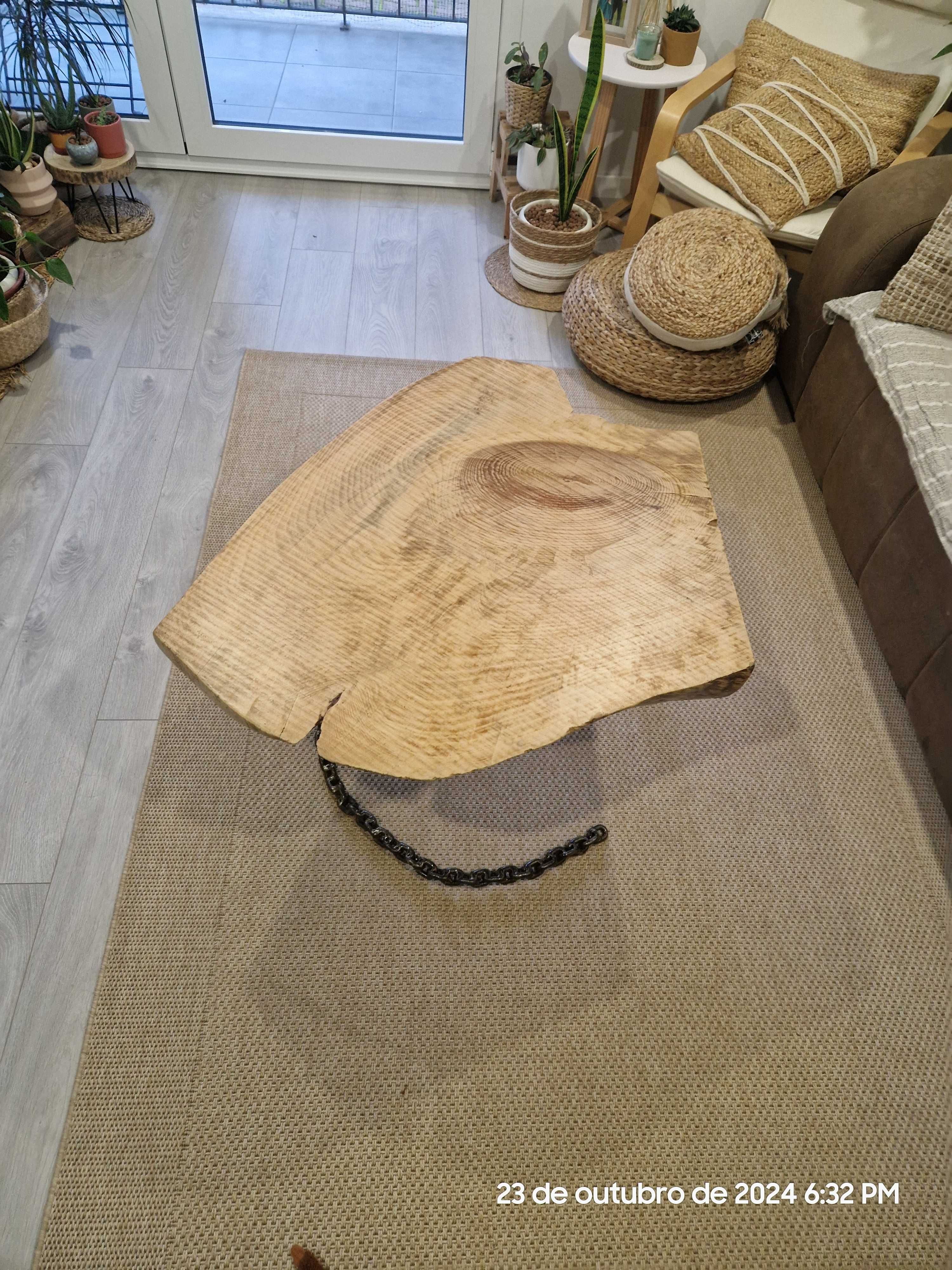 Mesa de centro sala artesanal