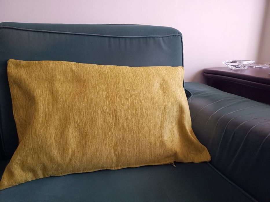 Almofada Verde 40x70cm em chenille - NOVA