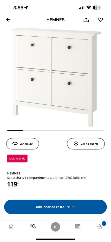 Sapateira IKEA Hemnes
