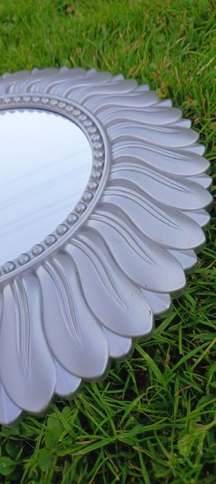 Lustro srebrne plastikowe 40 cm średnica