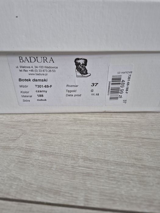 Badura botki futro rozmiar 37 jak nowe