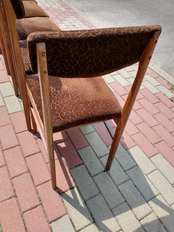 Krzesła retro PRL vintage 6 sztuk, stan bardzo dobry, Starachowice