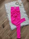 Leginsy La mamuel polskiego producenta róż neon push up podelujace xs