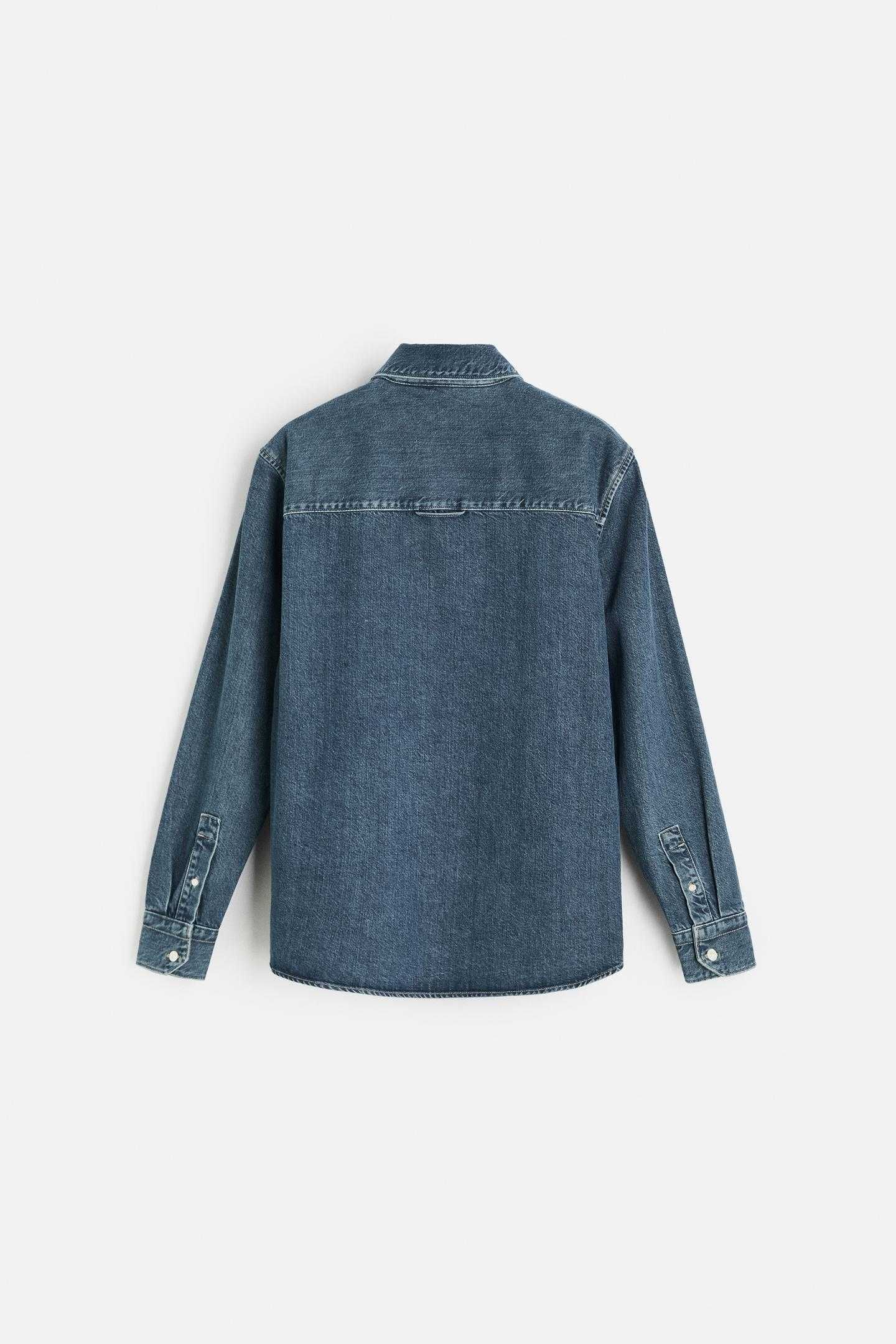 Koszula jeansowa Zara L vintage dzinsowa jeans slim levi denim