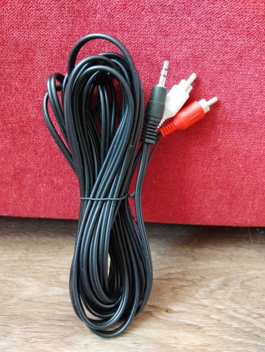 5 метров Аудио кабель AUX 3.5 мм Jack х 2 RCA АУХ 3.5 - 2 Тюльпана